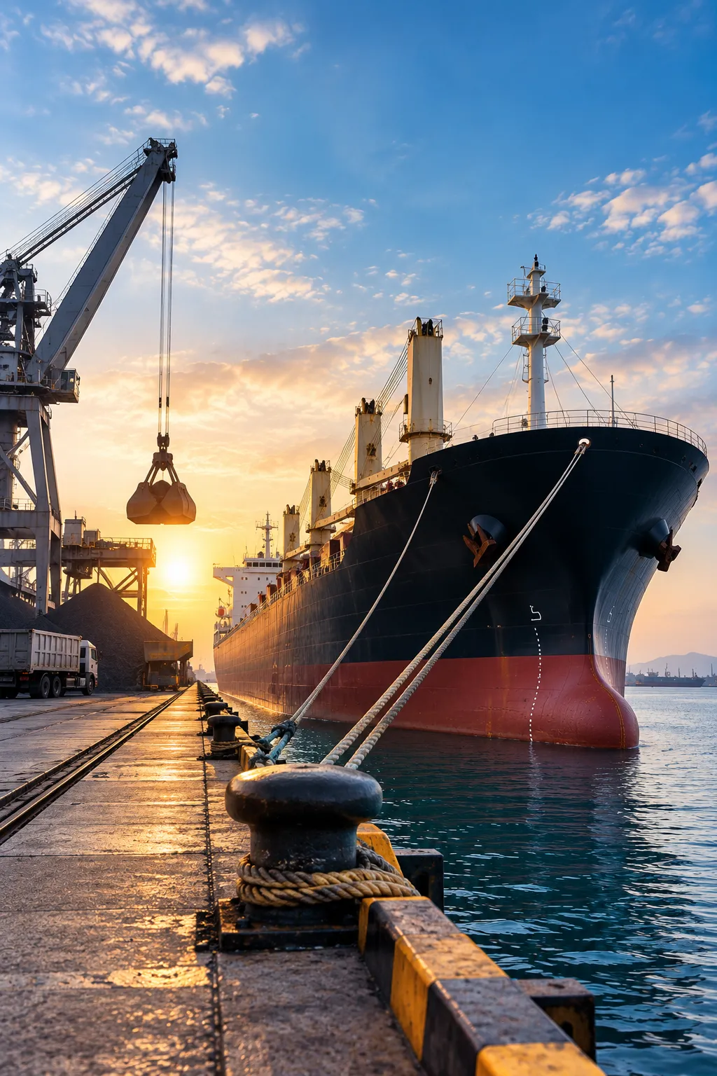 Bulk Carrier Ship at Sea